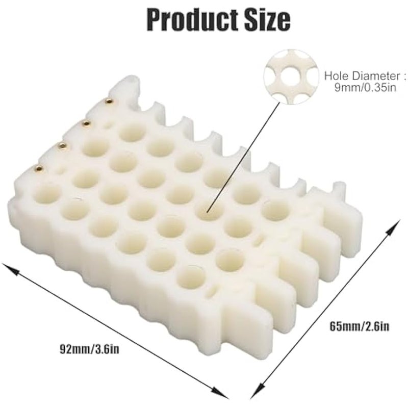 9mm/0.35in Network Cable Comb Organizer Panel - 6x4 Holes for CAT5/6/7/8 Ethernet Cord Management, Data Center Server Rack Wire Dresser Bundler Tool(6x4 Holes) - Image 2